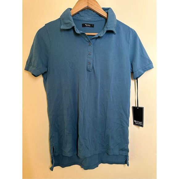 Michael Lauren Tops - Michael Lauren Blue Super Comfy Womens Blue Polo Shirt Size Small